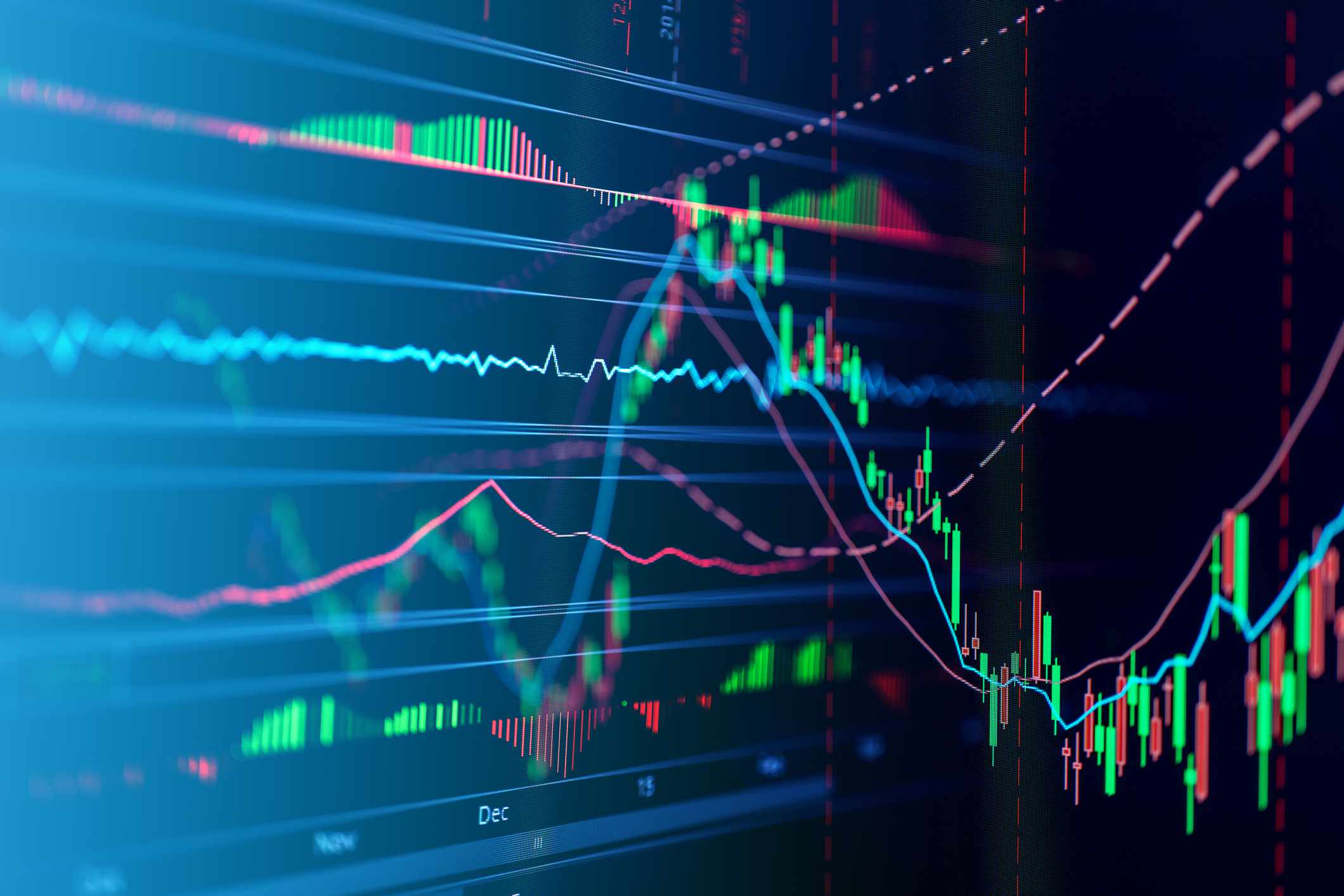 Close-Up Of Stock Market Data On Digital Display