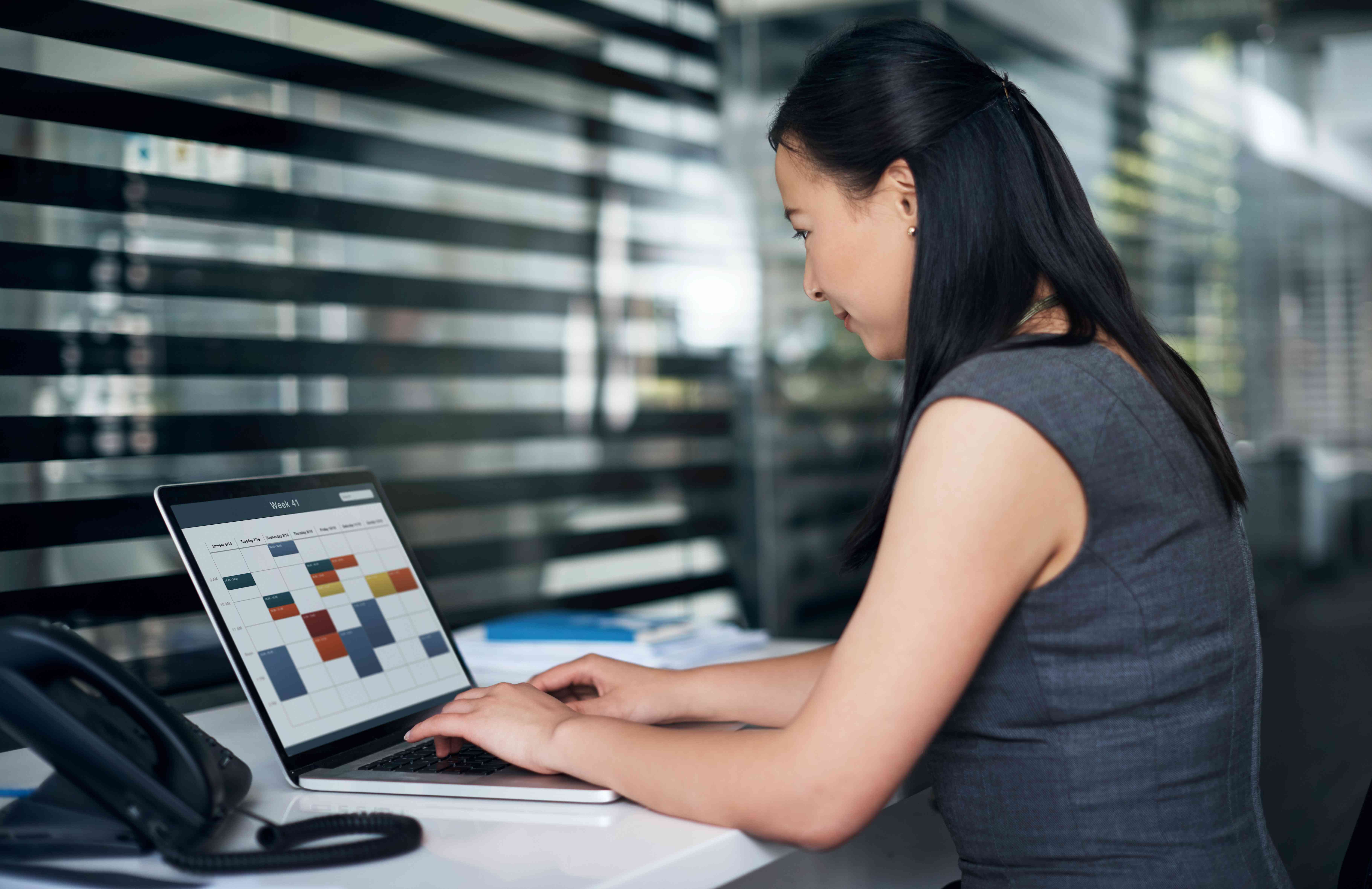 Woman working at computer